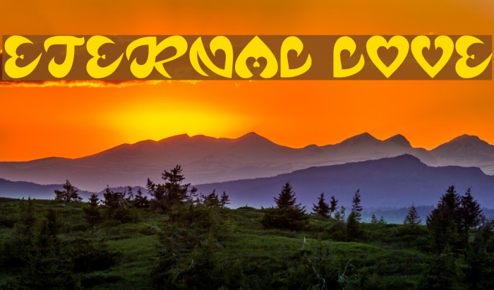 ETERNAL LOVE Font examples