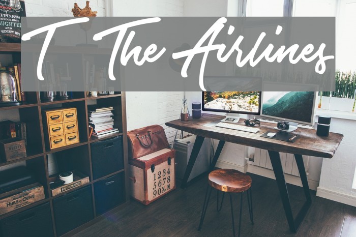 ETF The Airlines Font examples