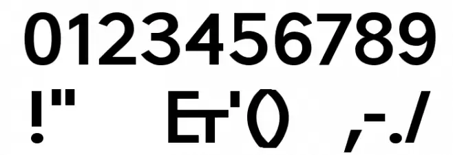 ETH Black Font OTHER CHARS