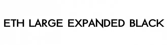ETH Large Expanded Black  Free Fonts Download