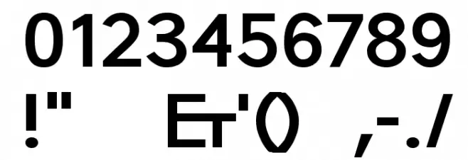 ETH Large Expanded Black Font OTHER CHARS