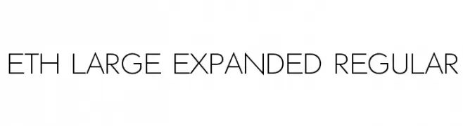 ETH Large Expanded Regular  フリーフォントのダウンロード