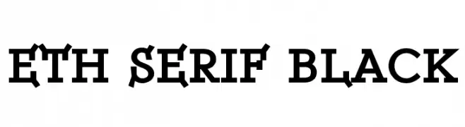 ETH Serif Black  Frei Schriftart Herunterladen