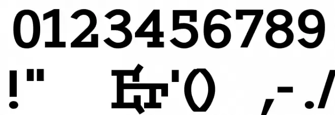 ETH Serif Black Font OTHER CHARS