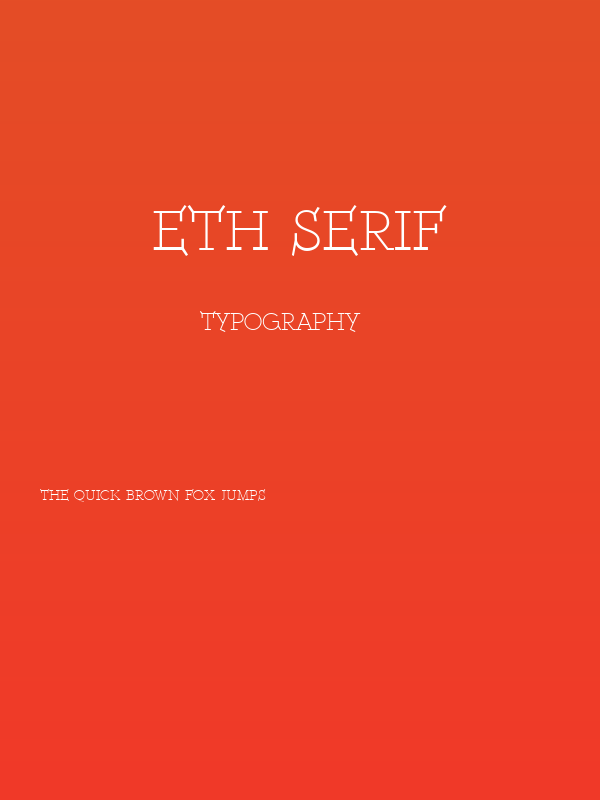 ETH Serif Poster