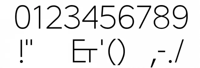 ETH Font OTHER CHARS