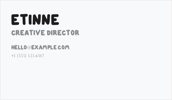 ETINNE Business Card