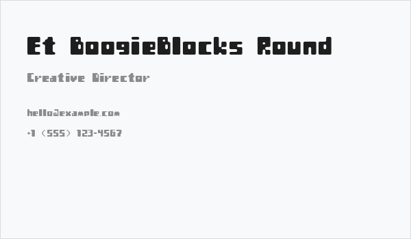 Et BoogieBlocks Round Business Card