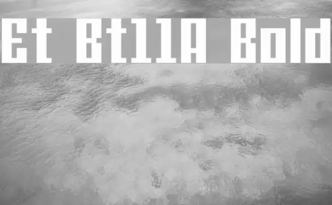 Et Bt11A Bold Font examples