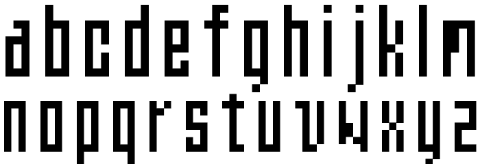 Et Bt11A Condensed Font LOWERCASE