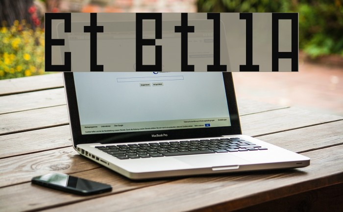 Et Bt11A Font examples