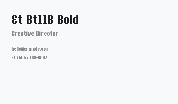 Et Bt11B Bold Business Card