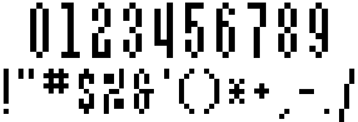 Et Bt11B Condensed Font OTHER CHARS
