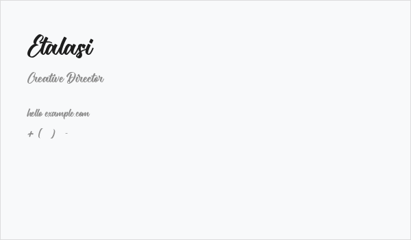 Etalasi Business Card