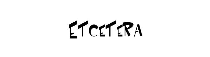 Etcetera  Fuentes Gratis Descargar