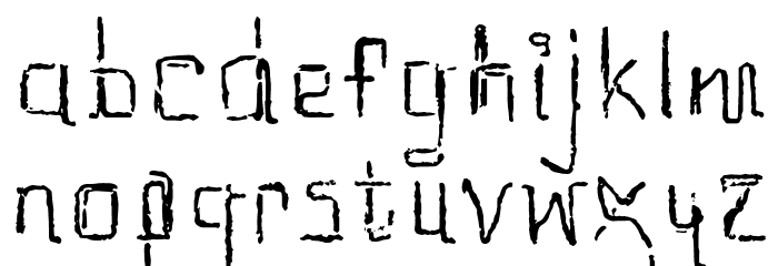 EtchAsketch Font LOWERCASE