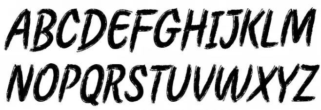 Etchas Italic फ़ॉन्ट अपरकेस