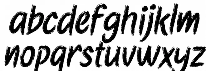 Etchas Italic Font LOWERCASE