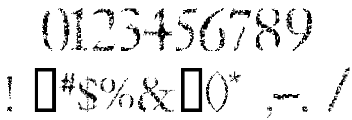 Etched Font OTHER CHARS
