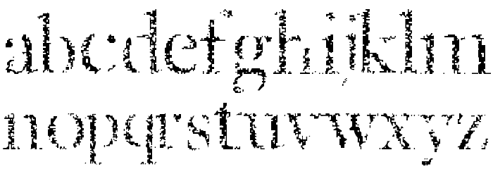 Etched Font LOWERCASE