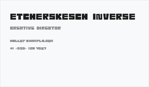 EtcherSkesch Inverse Business Card