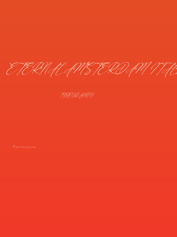 Eternal Amsterdam Italic Poster