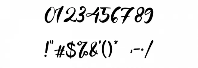 Eternal California Font OTHER CHARS