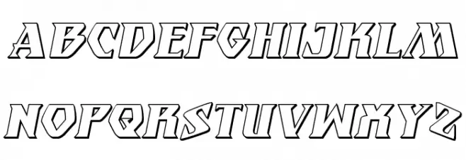 Eternal Knight 3D Italic Fonte MAIÚSCULAS