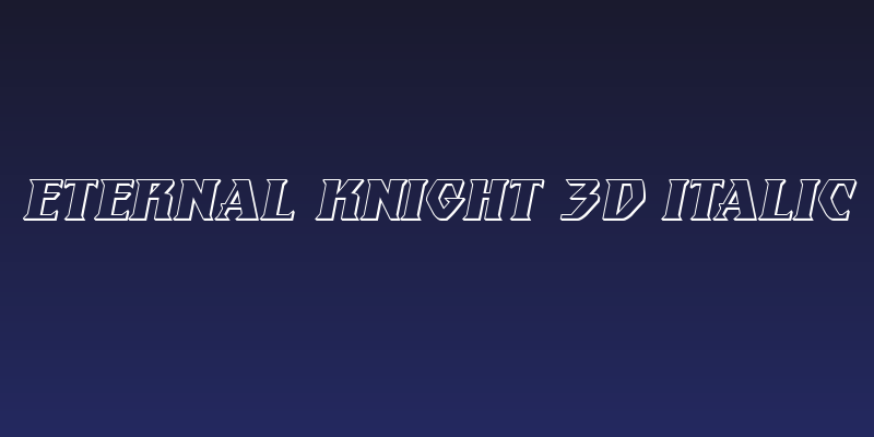 Eternal Knight 3D Italic Social Header