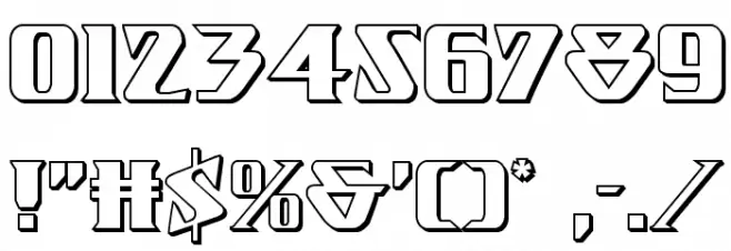 Eternal Knight 3D Regular Font OTHER CHARS