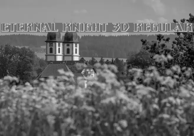 Eternal Knight 3D Regular Font examples