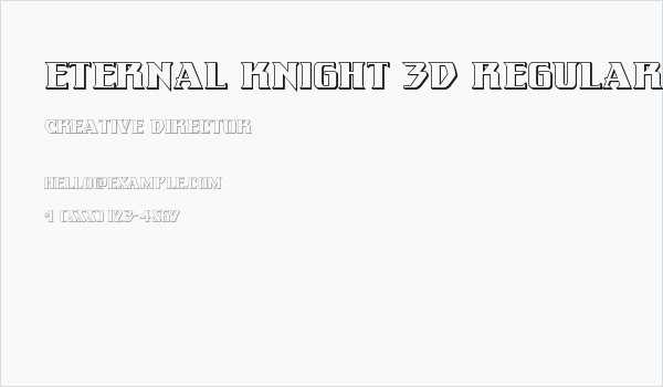 Eternal Knight 3D Regular Business Card