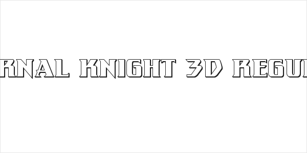 Eternal Knight 3D Regular Logo