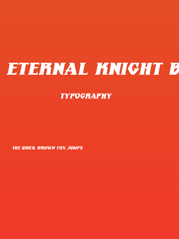 Eternal Knight Bold Italic Poster
