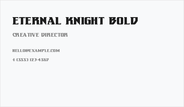 Eternal Knight Bold Business Card