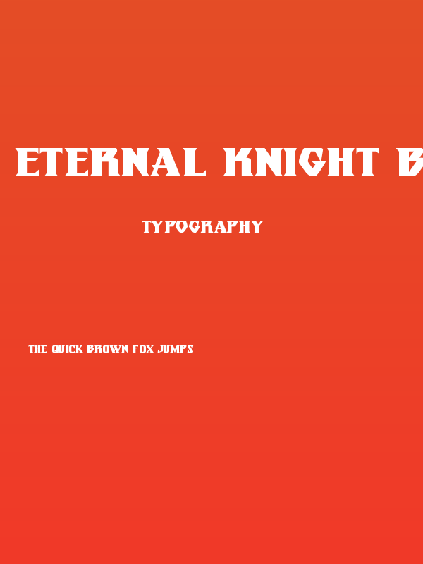 Eternal Knight Bold Poster