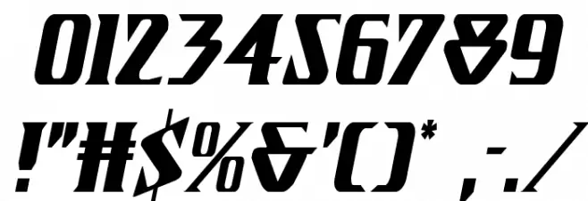 Eternal Knight Condensed Italic Font OTHER CHARS