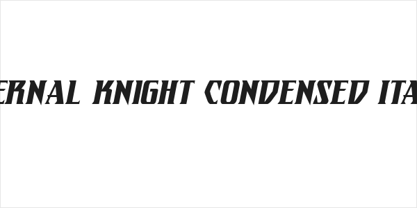 Eternal Knight Condensed Italic Logo