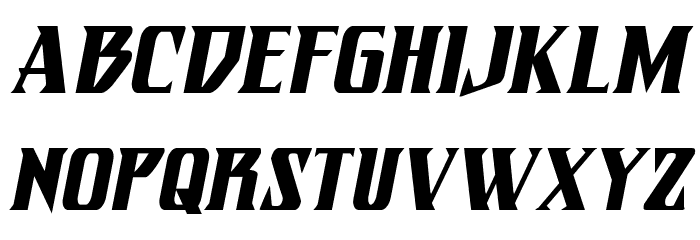 Eternal Knight Condensed Italic Font LOWERCASE