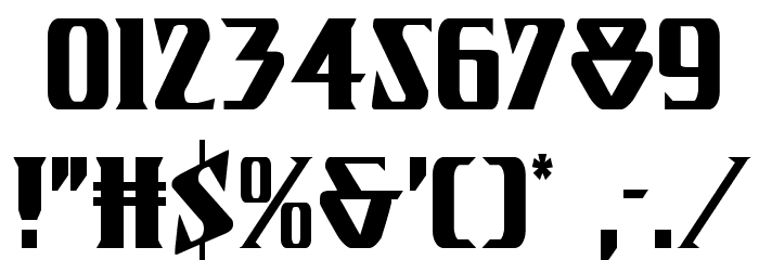 Eternal Knight Condensed Font OTHER CHARS