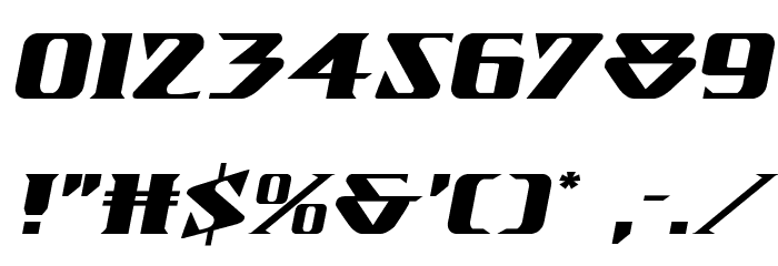 Eternal Knight Expanded Italic Font OTHER CHARS