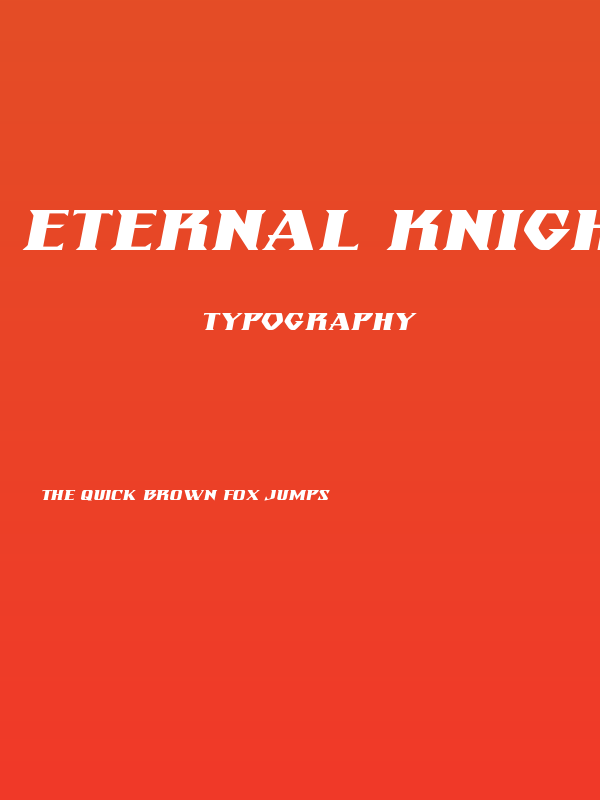 Eternal Knight Expanded Italic Poster