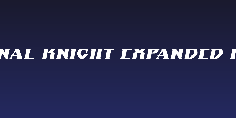 Eternal Knight Expanded Italic Social Header