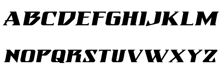 Eternal Knight Expanded Italic Font LOWERCASE