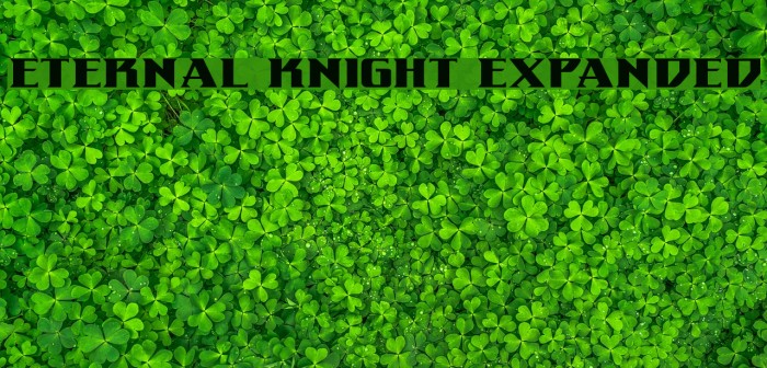 Eternal Knight Expanded Font examples