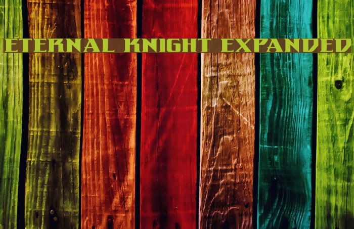 Eternal Knight Expanded Font examples