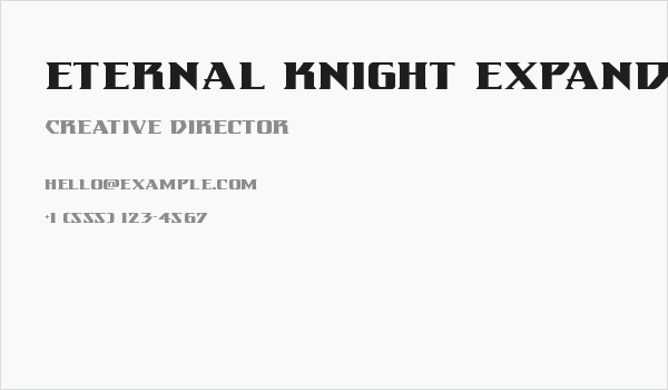 Eternal Knight Expanded Business Card
