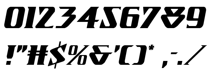 Eternal Knight Italic Font OTHER CHARS