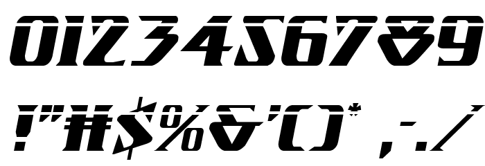 Eternal Knight Laser Italic Font OTHER CHARS