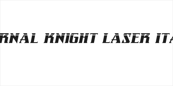 Eternal Knight Laser Italic Logo